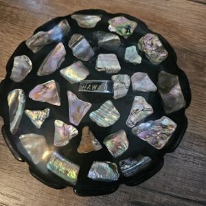 Vintage abalone shell souvenir trinket